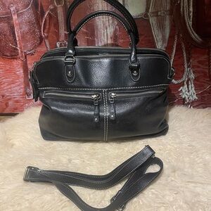 Roots Londoner XL pebbled leather bag